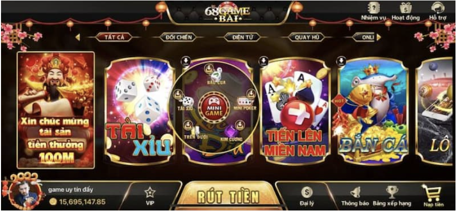 Casino Live hút hồn các cược thủ tại 68 game bài