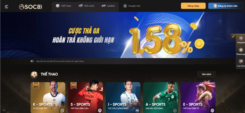 Những điểm nổi bật của Esportsoc88.com